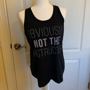 NWOT - “Obviously Not The Instructor” Graphic Tank in Black - XXL